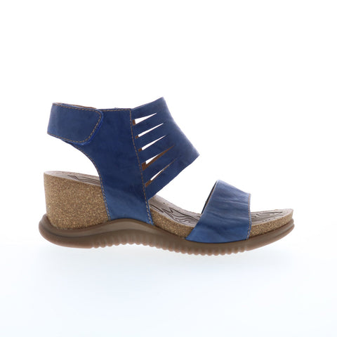 Bionica Gracen BI0013277 Womens Blue Leather Strap Wedges Sandals Shoes