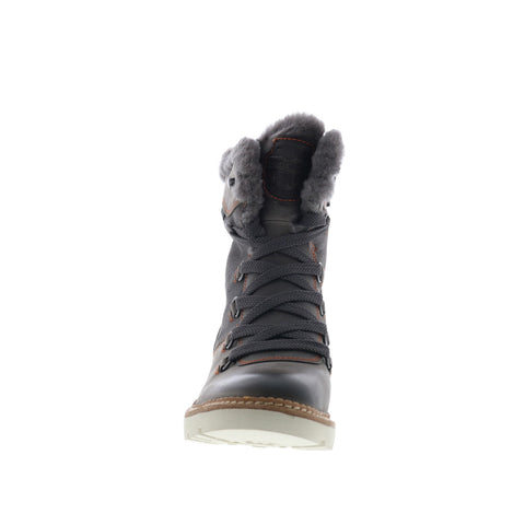 Bionica Demee BI0017908 Womens Gray Suede Lace Up Casual Dress Boots