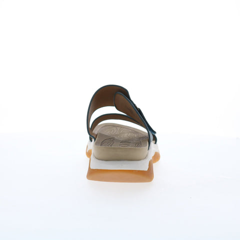 Bionica Nisha BI0020021 Womens Blue Leather Strap Slides Sandals Shoes