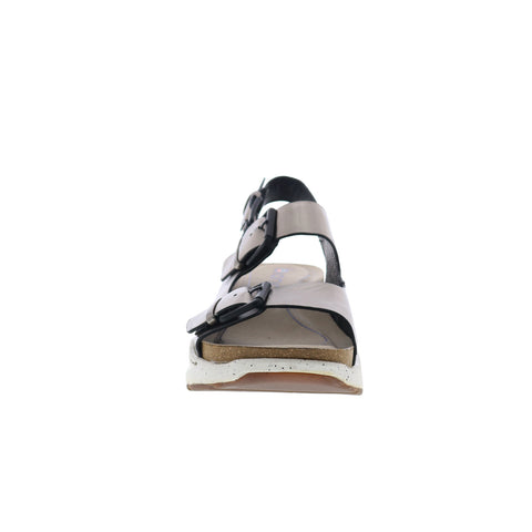 Bionica Olin BI0025508 Womens Gray Leather Strap Slingback Sandals Shoes