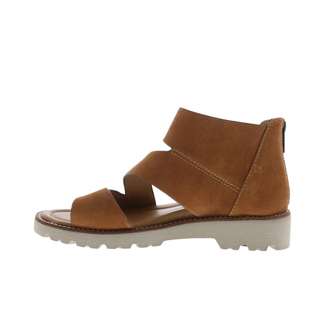 Bionica Daela BI0025805 Womens Brown Leather Zipper Strap Sandals Shoes