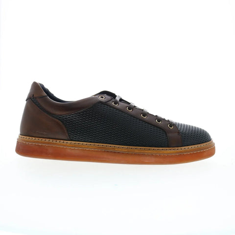 Di Bianco Binetto Nit Calfskin Mens Black Leather Lifestyle Sneakers Shoes