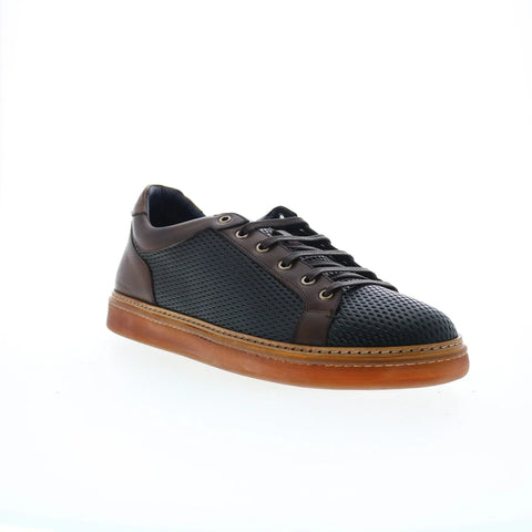 Di Bianco Binetto Nit Calfskin Mens Black Leather Lifestyle Sneakers Shoes