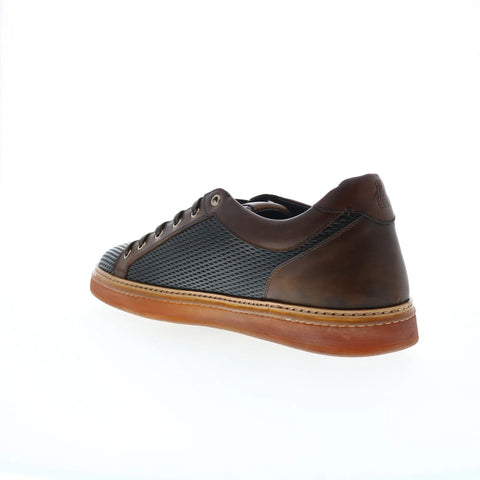 Di Bianco Binetto Nit Calfskin Mens Black Leather Lifestyle Sneakers Shoes