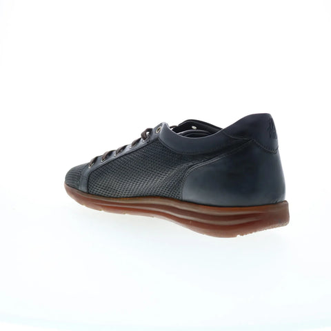 Di Bianco Bitetto Calfskin Nit Mens Black Leather Lifestyle Sneakers Shoes