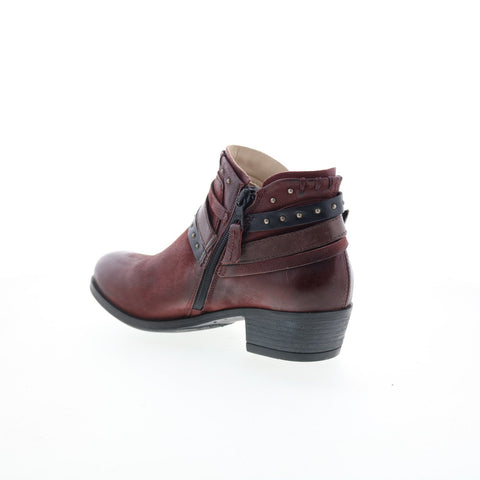Miz Mooz Booker Womens Brown Leather Zipper Ankle & Booties Boots