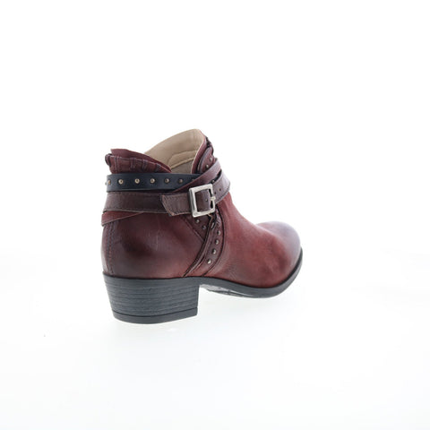 Miz Mooz Booker Womens Brown Leather Zipper Ankle & Booties Boots