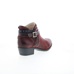 Miz Mooz Booker Womens Brown Leather Zipper Ankle & Booties Boots