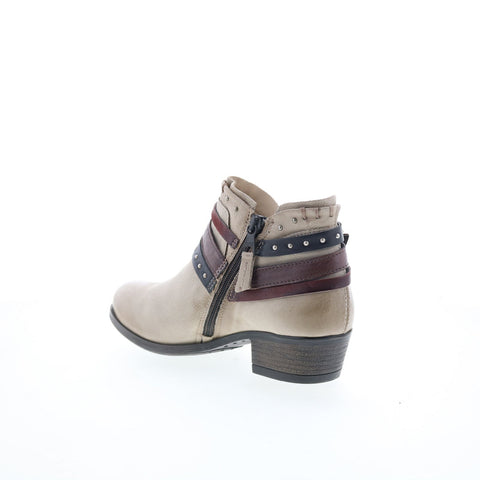 Miz Mooz Booker Womens Brown Leather Zipper Ankle & Booties Boots