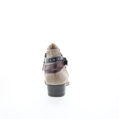 Miz Mooz Booker Womens Brown Leather Zipper Ankle & Booties Boots