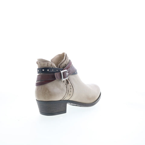 Miz Mooz Booker Womens Brown Leather Zipper Ankle & Booties Boots