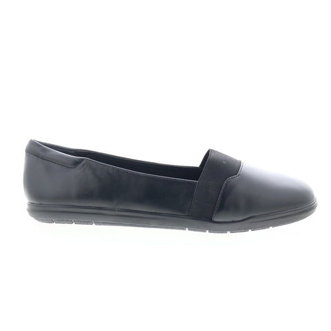 Easy Spirit Bounce SEBOUNCE Womens Black Leather Loafer Flats Shoes