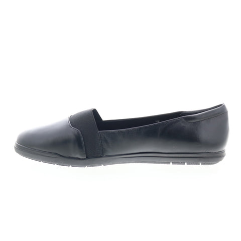Easy Spirit Bounce SEBOUNCE Womens Black Leather Loafer Flats Shoes