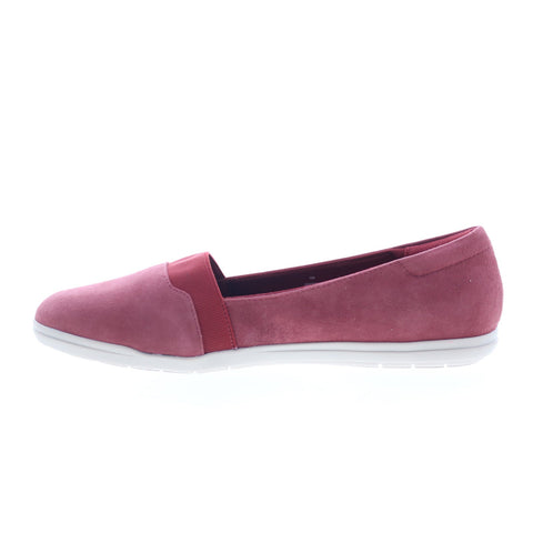 Easy Spirit Bounce SEBOUNCE Womens Red Suede Loafer Flats Shoes