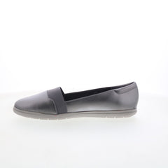 Easy Spirit Bounce SEBOUNCE Womens Gray Wide Leather Loafer Flats Shoes