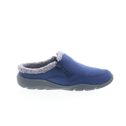 Easy Spirit Brenley 2 SEBRENLEY2 Womens Blue Wide Canvas Clog Flats Shoes
