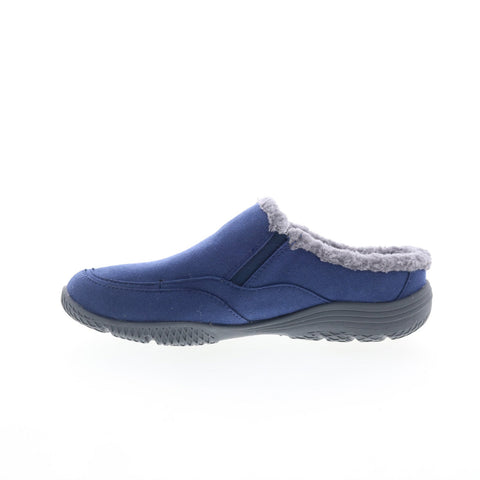 Easy Spirit Brenley 2 SEBRENLEY2 Womens Blue Wide Canvas Clog Flats Shoes