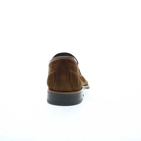 Di Bianco Brera Suede Sella Mens Brown Loafers & Slip Ons Penny Shoes