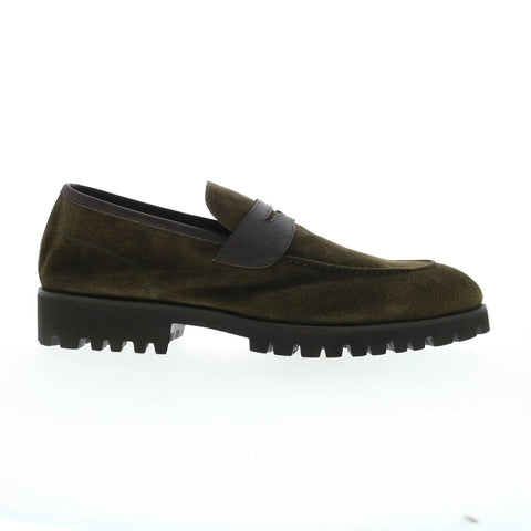 Di Bianco Brera Scozzina Mens Green Loafers & Slip Ons Penny Shoes