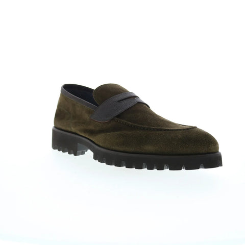 Di Bianco Brera Scozzina Mens Green Loafers & Slip Ons Penny Shoes