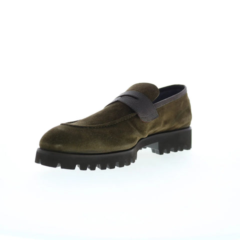 Di Bianco Brera Scozzina Mens Green Loafers & Slip Ons Penny Shoes