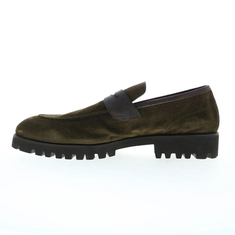 Di Bianco Brera Scozzina Mens Green Loafers & Slip Ons Penny Shoes
