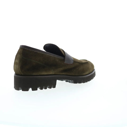 Di Bianco Brera Scozzina Mens Green Loafers & Slip Ons Penny Shoes