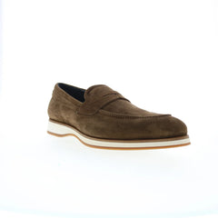 Di Bianco Brera Classic Suede Mens Brown Loafers & Slip Ons Penny Shoes
