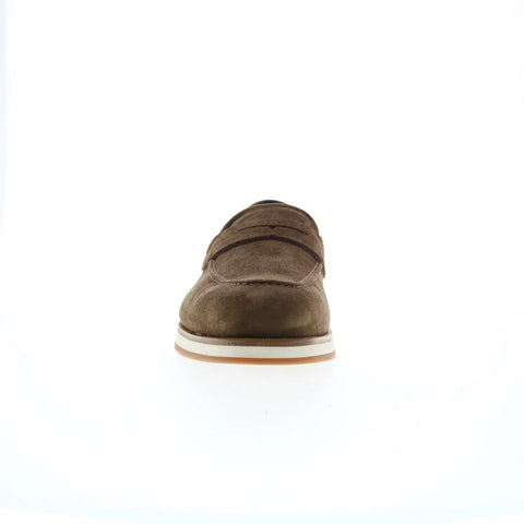 Di Bianco Brera Classic Suede Mens Brown Loafers & Slip Ons Penny Shoes