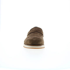 Di Bianco Brera Classic Suede Mens Brown Loafers & Slip Ons Penny Shoes