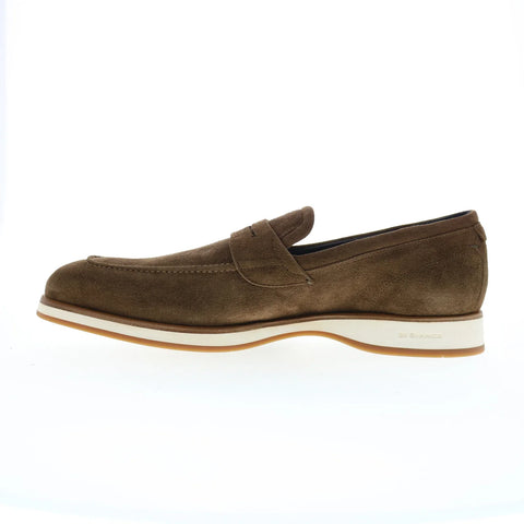 Di Bianco Brera Classic Suede Mens Brown Loafers & Slip Ons Penny Shoes