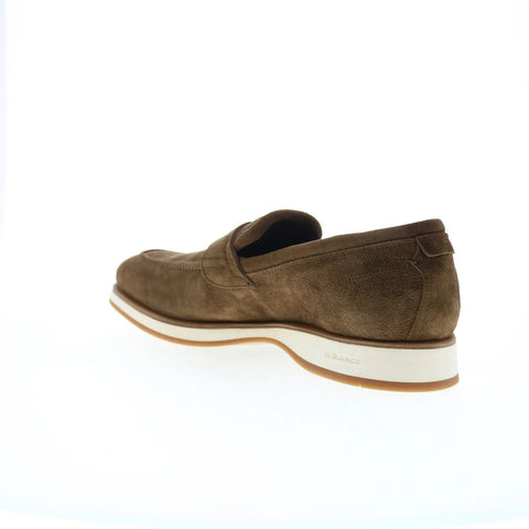 Di Bianco Brera Classic Suede Mens Brown Loafers & Slip Ons Penny Shoes