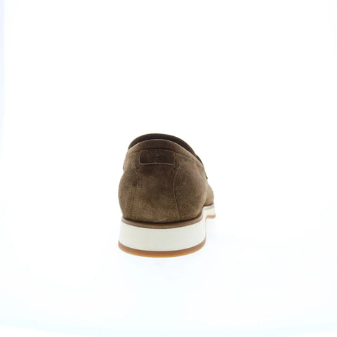Di Bianco Brera Classic Suede Mens Brown Loafers & Slip Ons Penny Shoes