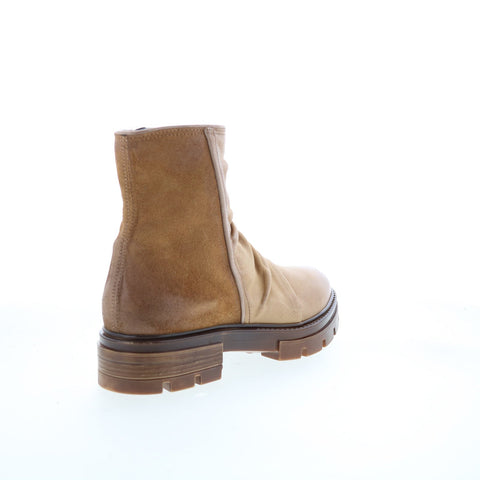 Miz Mooz Brodie Womens Brown Leather Zipper Casual Dress Boots