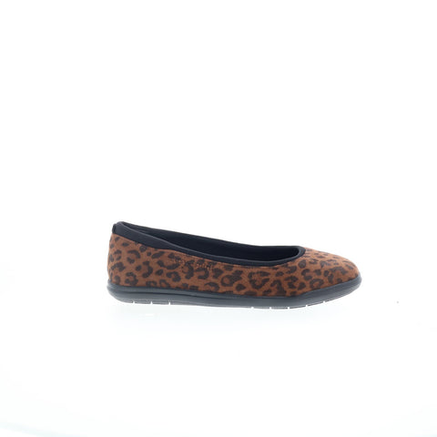 Easy Spirit Brylee SEBRYLEE Womens Brown Suede Slip On Ballet Flats Shoes