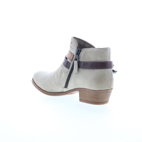 Miz Mooz Bucky Womens Gray Leather Zipper Ankle & Booties Boots