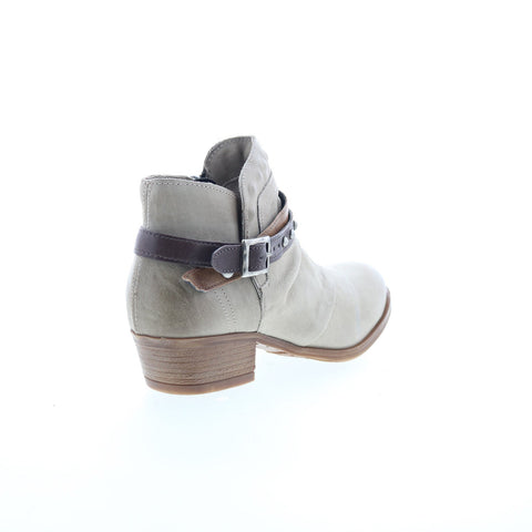 Miz Mooz Bucky Womens Gray Leather Zipper Ankle & Booties Boots