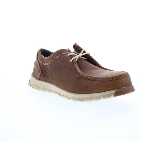 Carolina S-117 ESD Aluminum Toe Wallaby Mens Brown Wide Work Shoes
