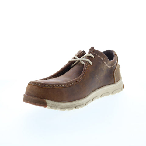 Carolina S-117 ESD Aluminum Toe Wallaby Mens Brown Wide Work Shoes