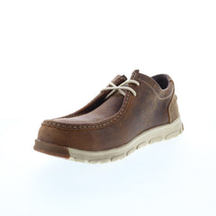 Carolina S-117 ESD Aluminum Toe Wallaby Mens Brown Wide Work Shoes