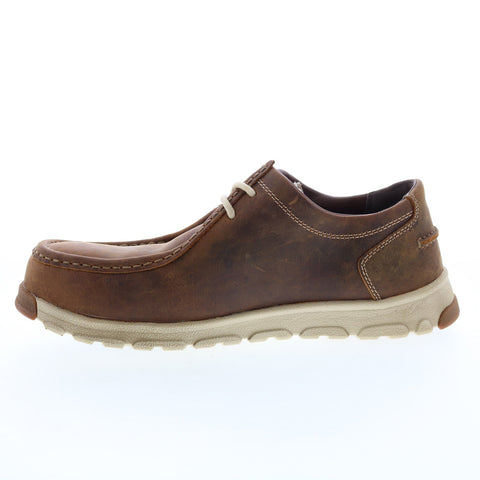 Carolina S-117 ESD Aluminum Toe Wallaby Mens Brown Wide Work Shoes