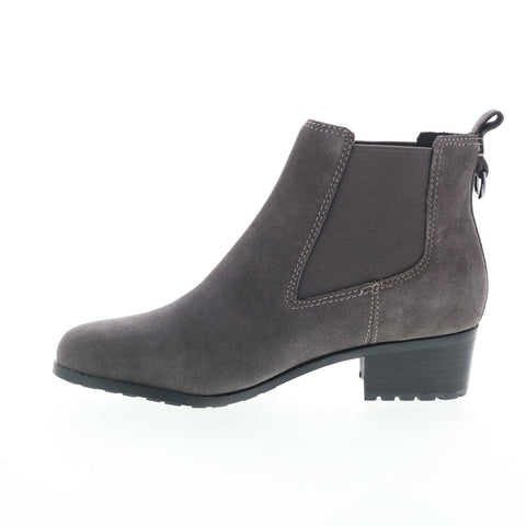 Easy Spirit Cabott SECABOTT Womens Gray Suede Slip On Chelsea Boots