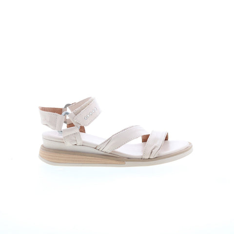 Miz Mooz Camellia Womens Beige Leather Strap Strap Sandals Shoes