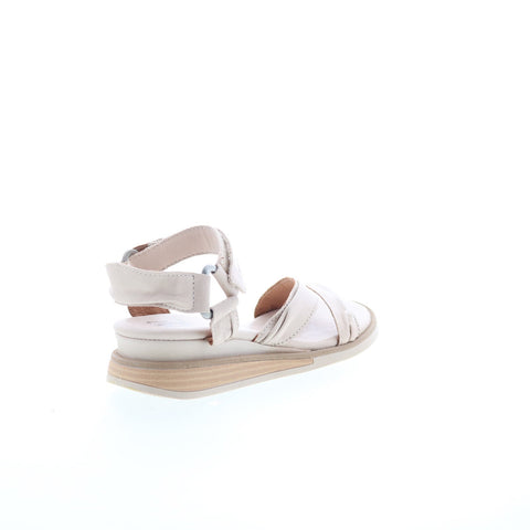 Miz Mooz Camellia Womens Beige Leather Strap Strap Sandals Shoes
