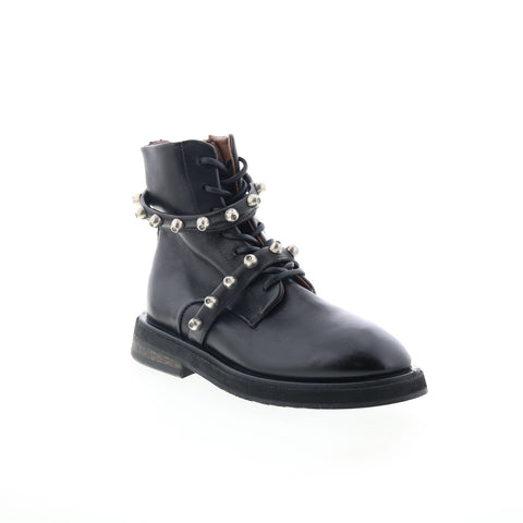 A.S. 98 Carl Womens Black Leather Zipper Casual Dress Boots