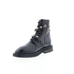 A.S. 98 Carl Womens Black Leather Zipper Casual Dress Boots