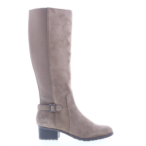 Easy Spirit Chaza SECHAZA Womens Gray Wide Suede Zipper Casual Dress Boots