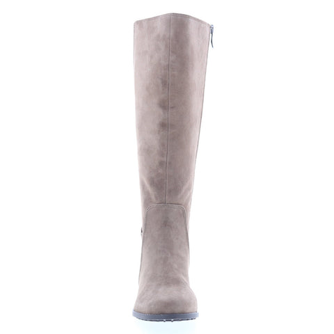 Easy Spirit Chaza SECHAZA Womens Gray Wide Suede Zipper Casual Dress Boots
