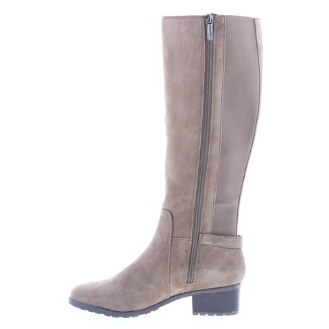 Easy Spirit Chaza SECHAZA Womens Gray Wide Suede Zipper Casual Dress Boots
