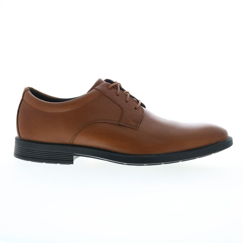 Rockport Dressport Plain Toe CJ0094 Mens Brown Oxfords Plain Toe Shoes